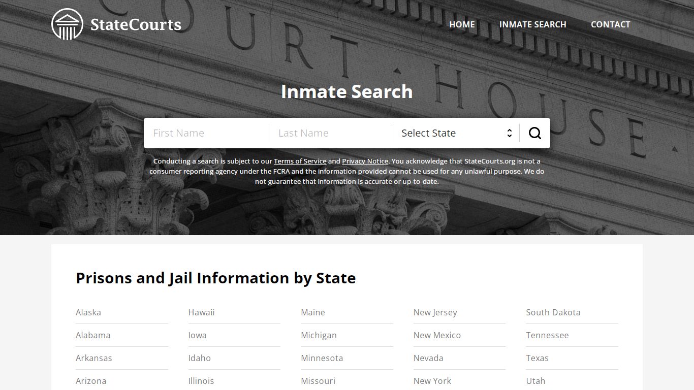 Inmate Search and Jail Records Online - StateCourts